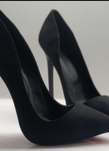 39 Beden siyah Renk Siyah süet stiletto