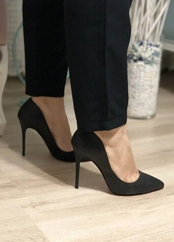 Diğer Siyah süet stiletto