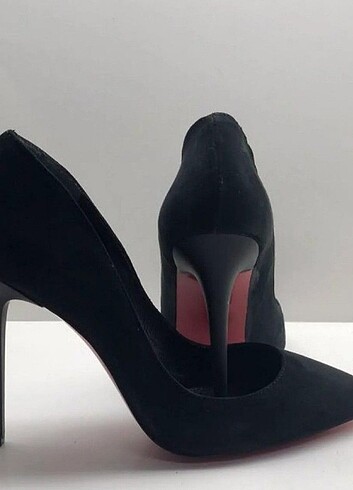 38 Beden Siyah süet stiletto