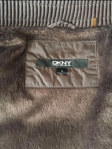 xl Beden kahverengi Renk Orjinal DKNY kaz tüyü kaban yeni&etiketli
