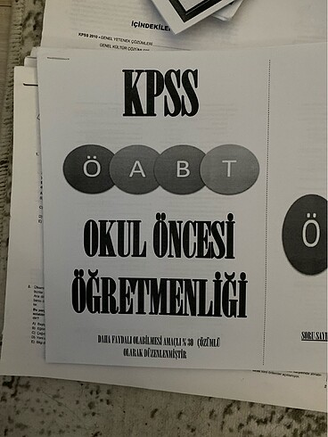 Okul öncesi öğretmenliği soru bankası