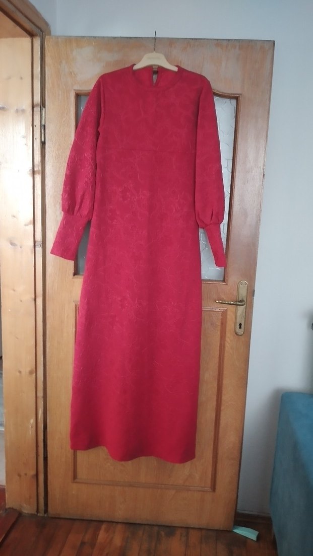 Terzi dikimi yeni ÖZEL GÜNLERDE GİYİLİR  ŞIK BİR ELBİSE - Görsel 3