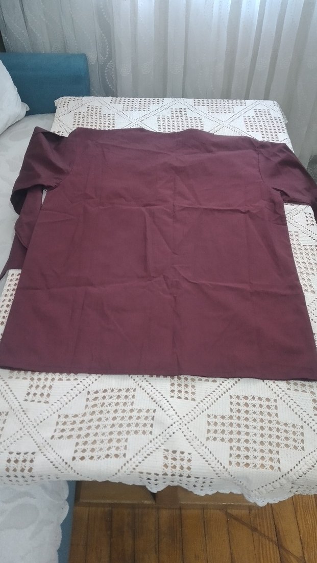 Düğmeli Bordo  ERKEK PİJAMA TAKIM YENİ.. - Görsel 2