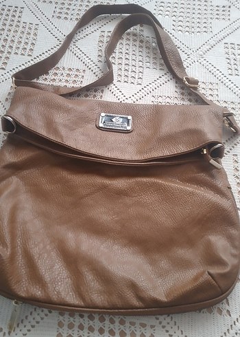 Kahverengi Deri Tokalı Kadın Çanta - Görsel 6