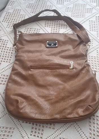 Kahverengi Deri Tokalı Kadın Çanta - Görsel 4