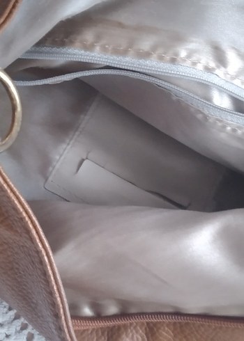 Kahverengi Deri Tokalı Kadın Çanta - Görsel 7