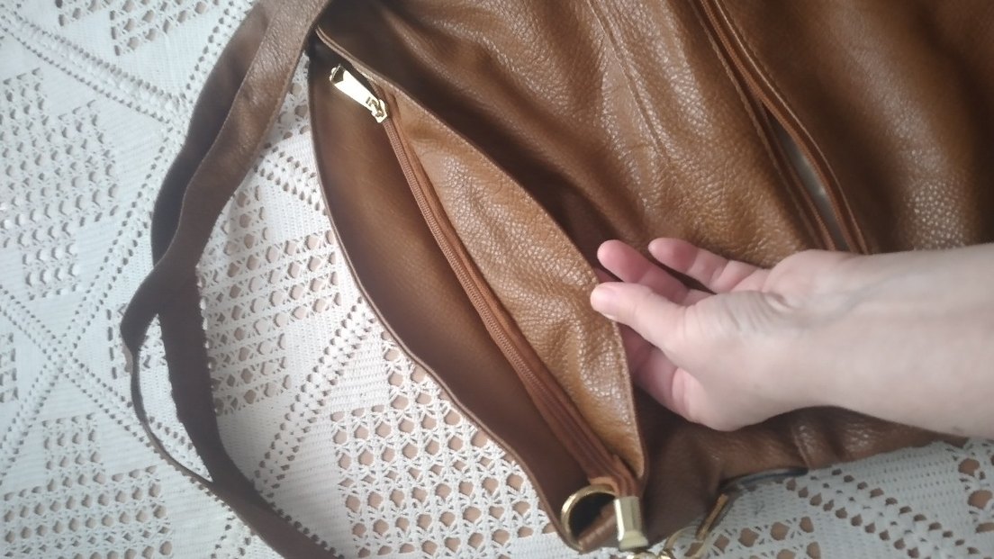 Kahverengi Deri Tokalı Kadın Çanta - Görsel 3