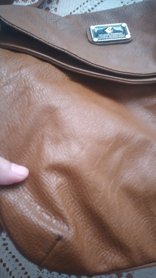 Kahverengi Deri Tokalı Kadın Çanta - Görsel 2