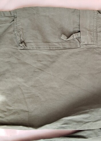 Oversize haki kargo pantolon