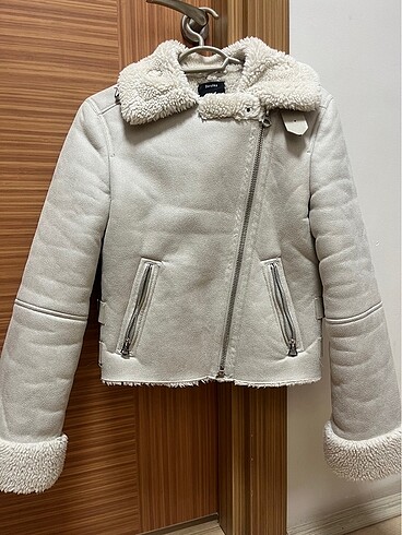 Bershka yünlü biker ceket