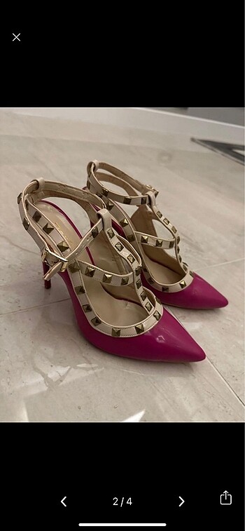 Valentino Pembe rugan valentinoayakkabı
