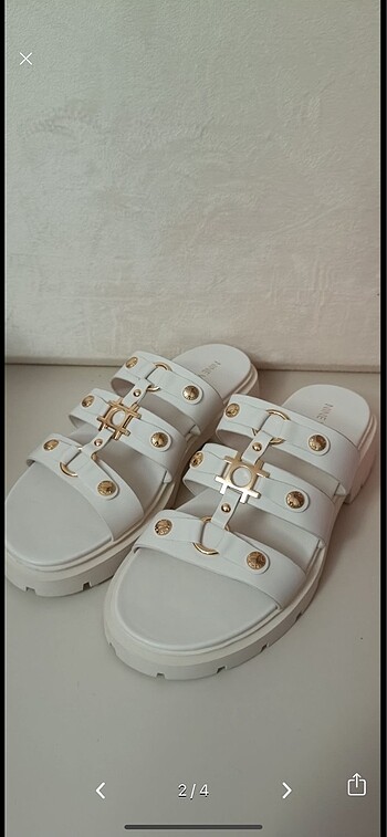 37 Beden beyaz Renk Nine West beyaz terlik