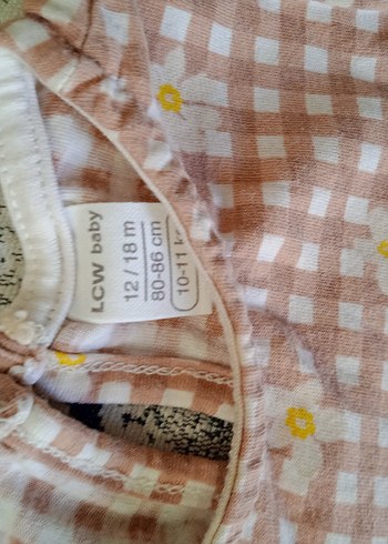 1,5 Yaş Beden Dantel Detaylı Pastel Kahverengi Bebek Kız Takımı