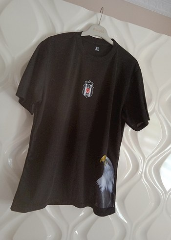Siyah Baskılı Erkek Tişört
