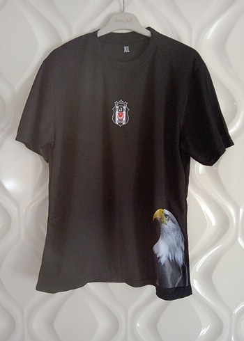 xl Beden Siyah Baskılı Erkek Tişört