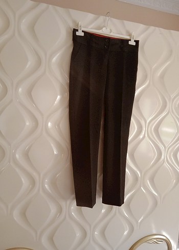 Trendyol & Milla Kadın Siyah Kemerli Kumaş Pantolon