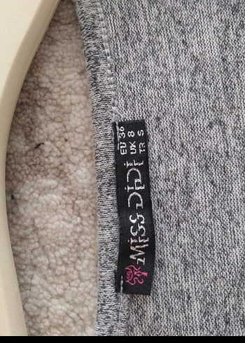 Gri Örgü Kadın Triko Sweatshirt - Görsel 6