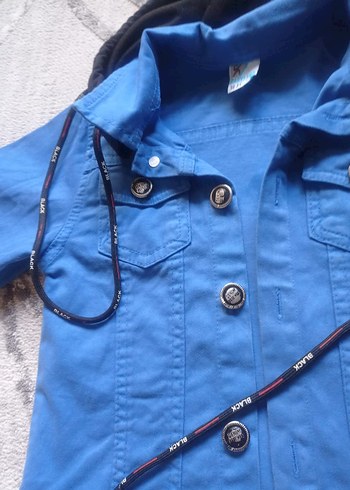 Düğmeli Mavi Denim Erkek Çocuk Ceketi - Görsel 3