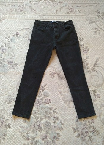 Siyah erkek Denim Normal Paça Pantolon - Görsel 3