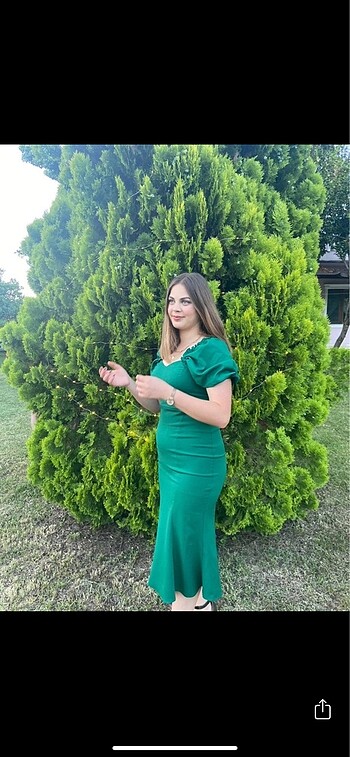 Trendyol & Milla Yeşil midi boy elbise