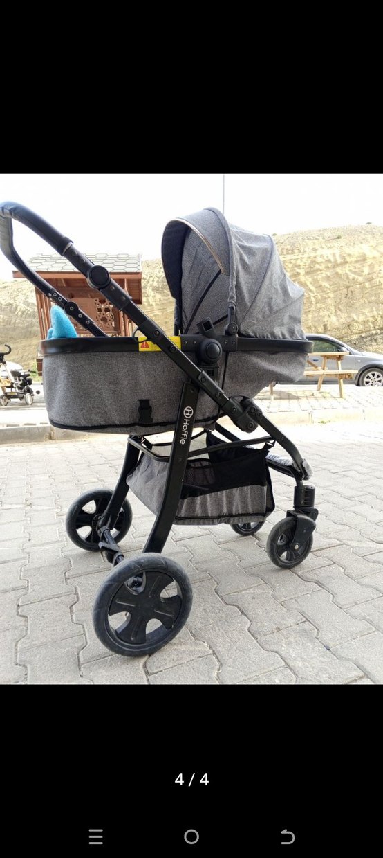 Gri Bebek Arabası Katlanabilir ve Hafif - Görsel 4