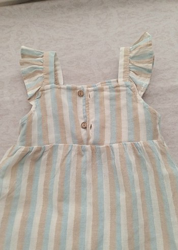 Mavi beyaz kız çocuk elbise koton 
civil takım - Görsel 7