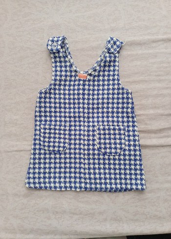 Mavi beyaz kız çocuk elbise koton 
civil takım - Görsel 2