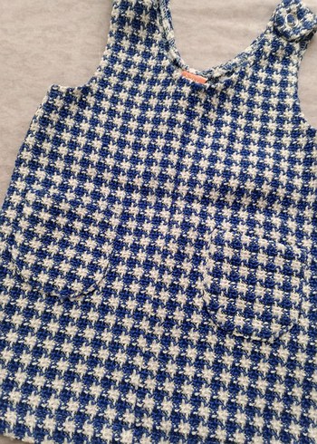 Mavi beyaz kız çocuk elbise koton 
civil takım - Görsel 3