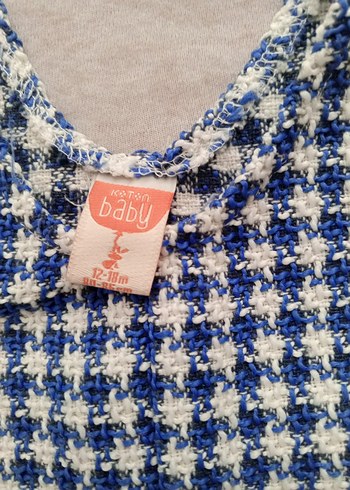 Mavi beyaz kız çocuk elbise koton 
civil takım - Görsel 4