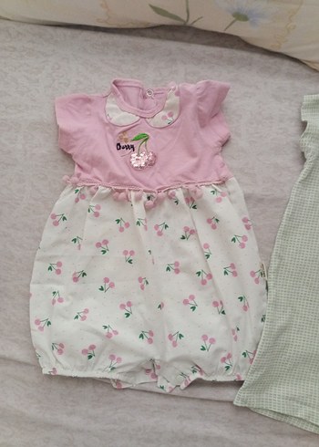 Düğmeli Gri Bebek Kız Tulum - Görsel 3