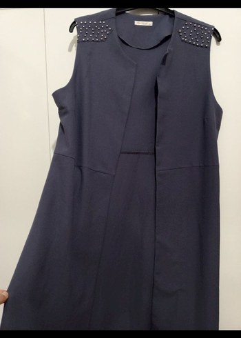 Lila Uzun Kadın Yelek - Görsel 2