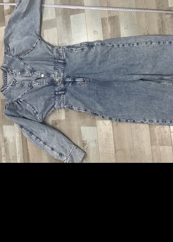 Kadın Denim Tulum - Görsel 3