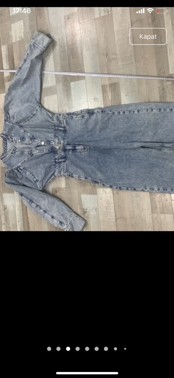 Kadın Denim Tulum - Görsel 3