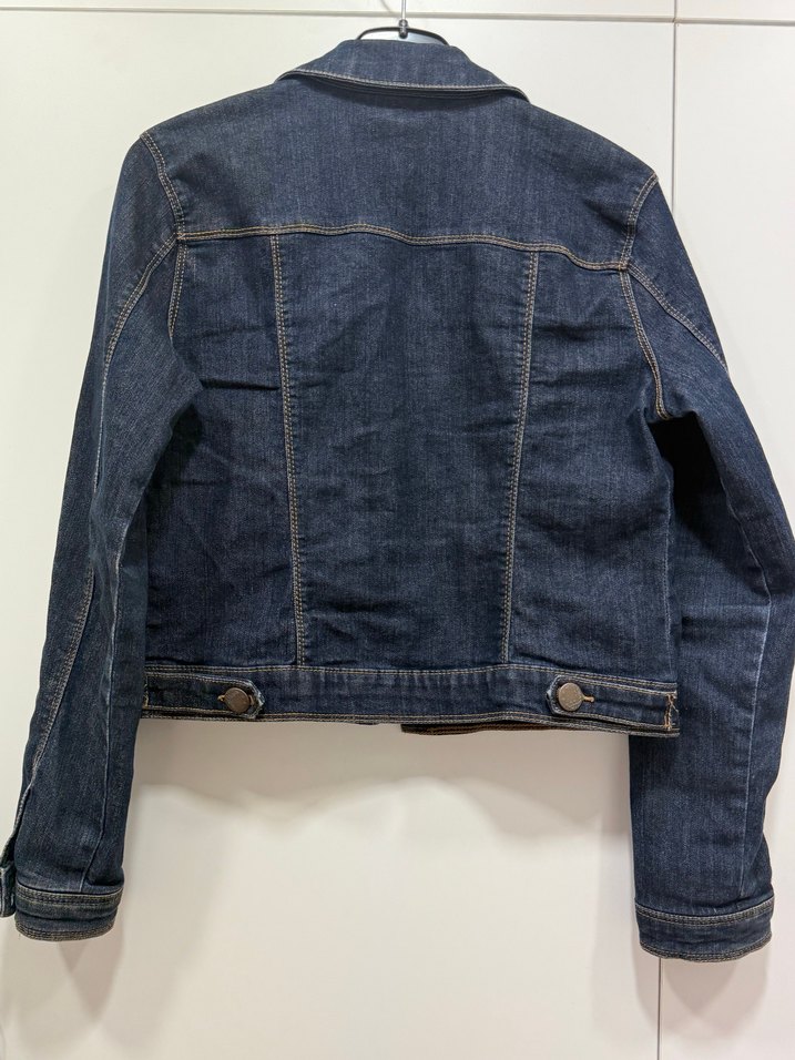 Düğmeli kız çocuk Denim Ceket - Lacivert - Görsel 2