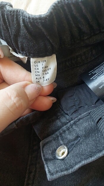 8 Yaş Beden gri Renk Kot Pantol