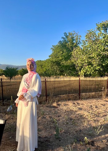 Uzun Beyaz elbise - Görsel 2