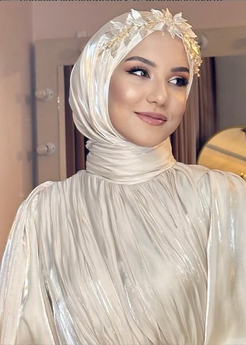 Beyaz Boncuklu Bohem Saç Aksesuarı - Görsel 2