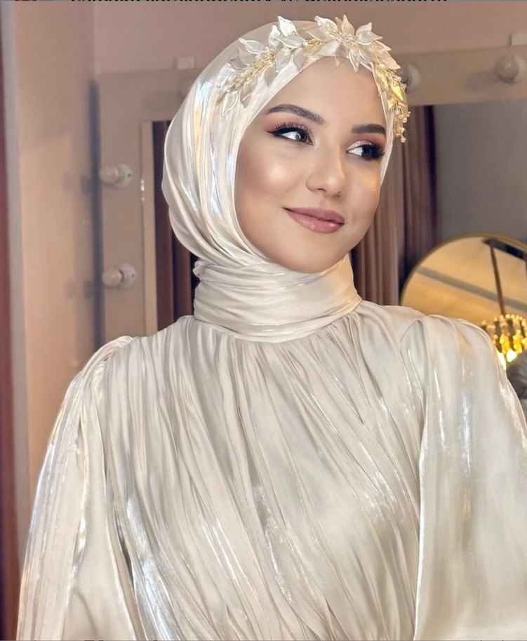 Beyaz Boncuklu Bohem Saç Aksesuarı - Görsel 2