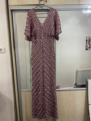 xl Beden Pullu pembe abiye