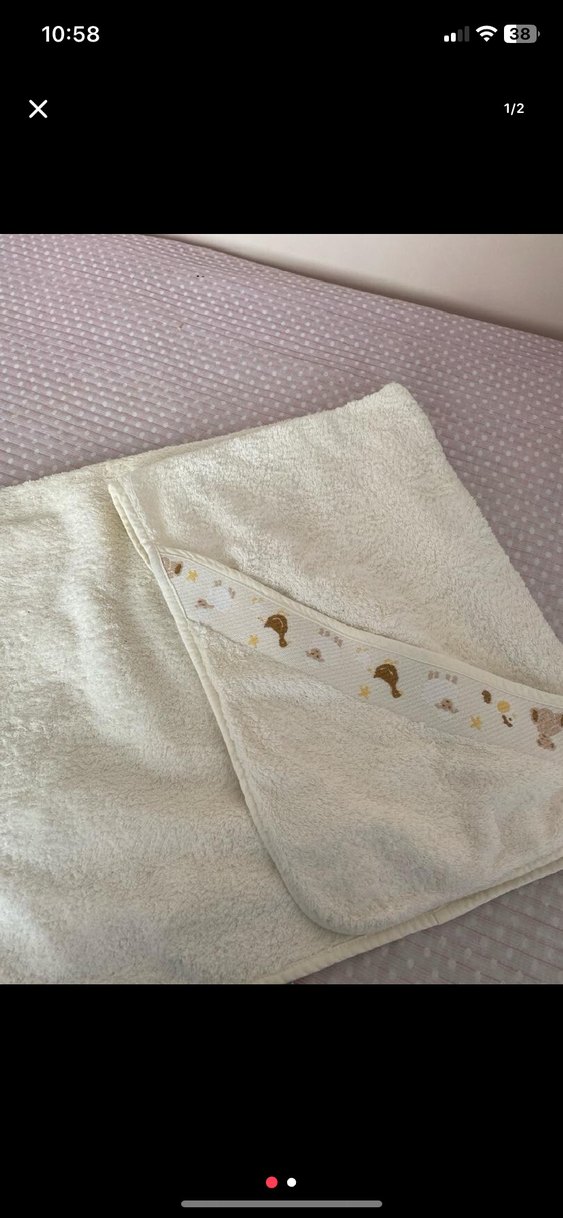 Bej Keten Çocuk Banyo havlusu - Görsel 2