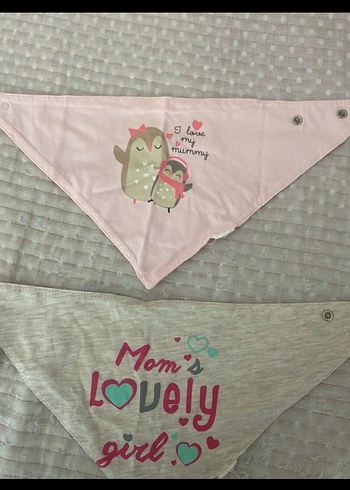 Nakışlı Pastel Renkli Bebek Önlükleri - Görsel 3