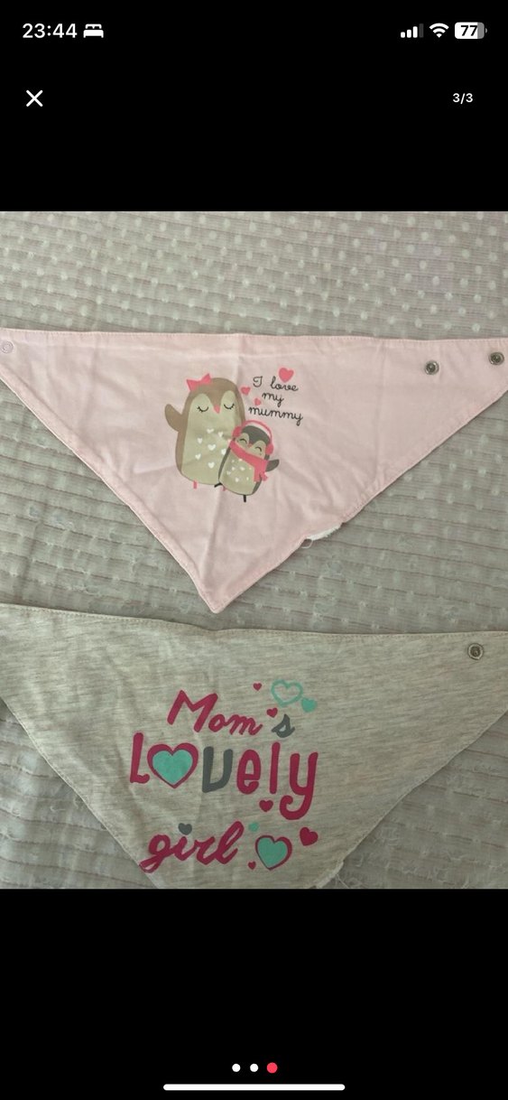 Nakışlı Pastel Renkli Bebek Önlükleri - Görsel 3