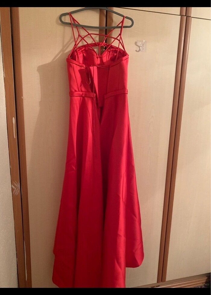 Abiye elbise kırmızı - Görsel 2