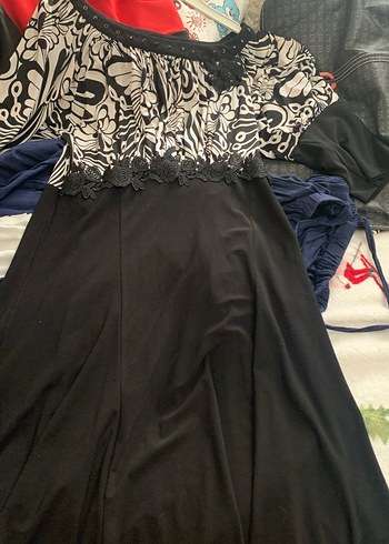 Uzun Siyah Straplez Gotik Elbise