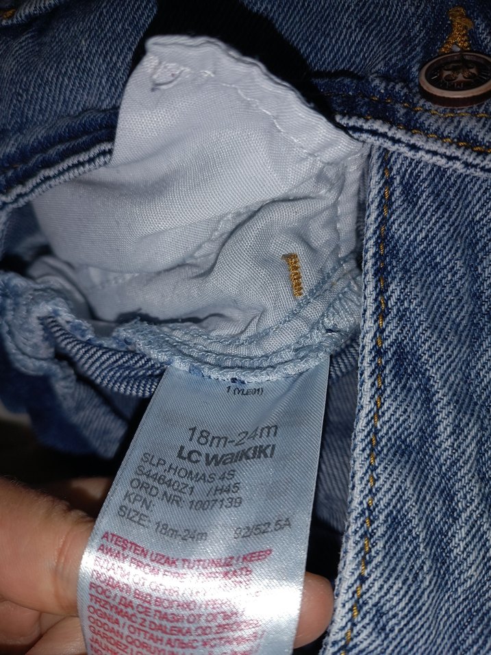 Erkek Çocuk Mavi Denim Askılı Tulum - Görsel 3