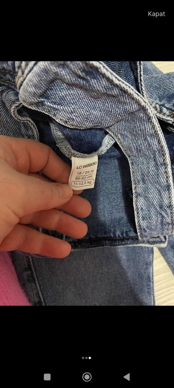 Erkek Çocuk Mavi Denim Askılı Tulum - Görsel 2
