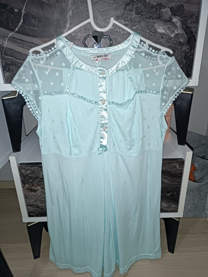 Turkuaz Kadın lohusa Pijama Takımı - Görsel 2