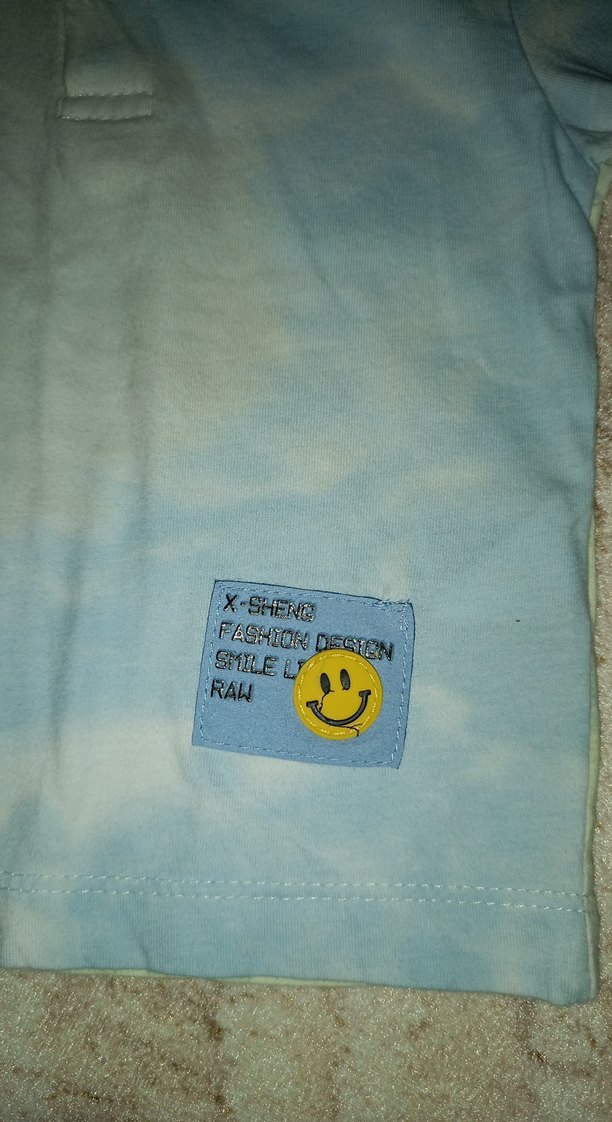 Erkek Çocuk Mavi Batik Desenli Polo Tişört - Görsel 3