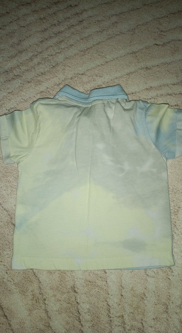 Erkek Çocuk Mavi Batik Desenli Polo Tişört - Görsel 4