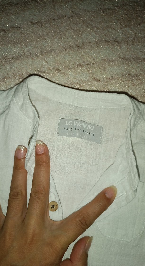 Bebek Erkek Beyaz Kısa Kollu Gömlek ve Denim Pantolon - Görsel 4